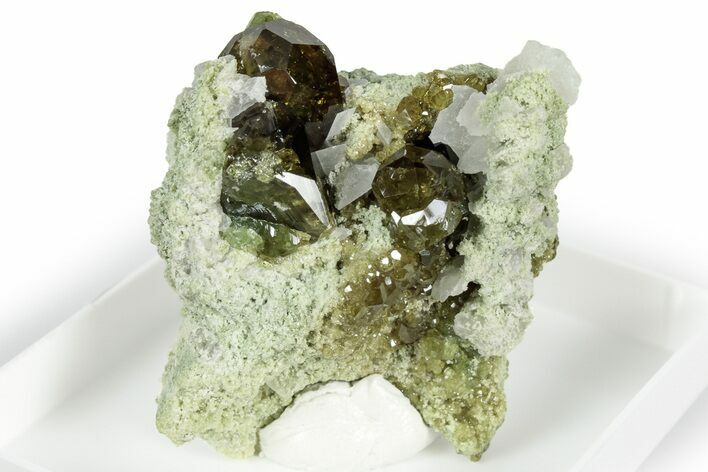 Gemmy Green Demantoid Garnet Cluster - Madagascar #352015